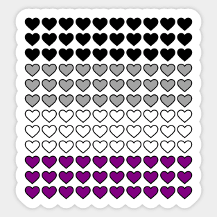 heart pattern - asexual Sticker